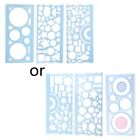 3Pcs/Pack Kaleidoscope Stencils Rulers Clear Hollow-out Design 30 Shapes for Kid