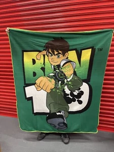 Cartoon Network Ben 10 Green Fleece Blanket Size 125 x 150cm Boys Gift New - Picture 1 of 6