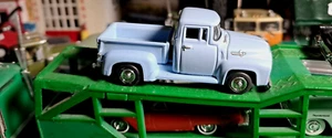 RTR Motor Max 1956 Ford Pick Up truck 1/87=HO LIGHT BLUE BUILT 4 LAYOUT/DISPLAY - Picture 1 of 15