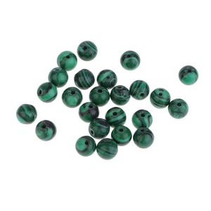 50 Pezzi 8 Mm Verde Malachite Perline Grande Buco Fascino Risultati Di Gioielli - Imagen 1 de 4