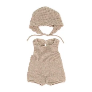 Clothing Eco Knitted Doll Clothes, Rompers and Bonnet - For 38cm Doll - Miniland - Picture 1 of 1