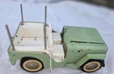 Jeep Tonka verde años 60 vida exterior posiblemente piezas restaurar  Foto 1 de 4