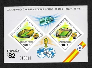 Ungarn: Fußball Junioren Europameisterschaft Spanien 1982 ungezähnt, Block 155B - Bild 1 von 1