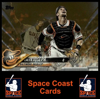 2018 Topps #597 Caleb Joseph Gold #/2018 - Image 1 of 2