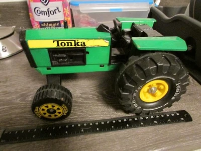 Vintage Tonka XMB - 975 Tractor Painted Green with Yellow Tonka Stickers - Image 1 of 4