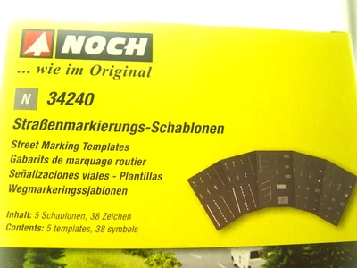 Straßenmarkierungs-Schablonen Set  - Noch Spur N Zubehör 1:160 - 34240 #E - Bild 1 von 2