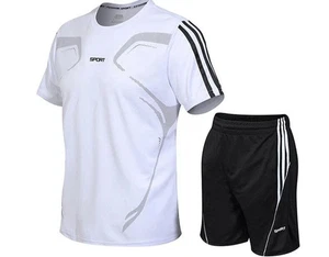 Camiseta deportiva de manga corta para hombre de secado rápido para correr gimnasio fitness entrenamiento - Imagen 1 de 13