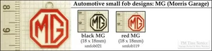 MG automotive decorative fobs, various designs & keychain options - Picture 1 of 6