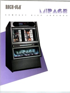 1990 Rock-Ola Mirage Compact Disc Jukebox Sales Brochure Vintage Ephemera - Picture 1 of 2