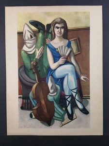 Offset-Farbdruck um 1947. Fastnacht. Pierette und Clown, von 1925. Beckmann, Max - Bild 1 von 2