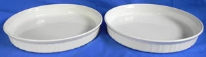 2 Corning Ware "French White" Round Baking Dishes F-3-B, 10 3/8" Quiche Pans - Picture 1 of 10