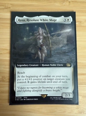 MTG: Rosa, Resolute White Mage (Extended Art) Final Fantasy Regular NM - Image 1 of 2