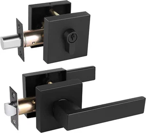 Home Improvement Direct 1 Pack Keyed Entry Door Lockset with Deadbolt, Reversibl - Picture 1 of 8