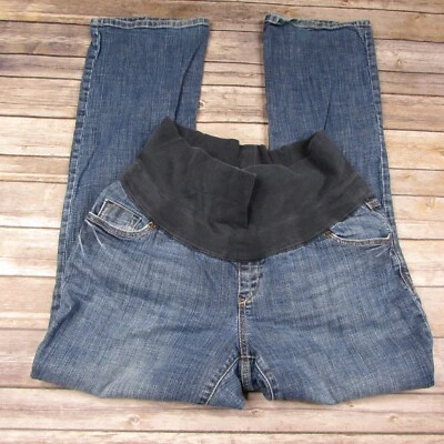 Old Navy Maternity Medium Jeans Full Panel Rollover Bootcut - Image 1 of 4