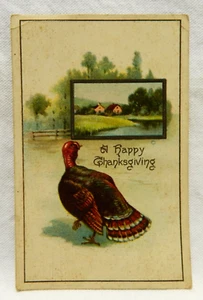 A HAPPY THANKSGIVING EMBOSSED 1912 - Picture 1 of 2