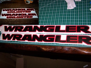 JEEP WRANGLER HOOD & FENDER VINYL DECAL SET 2 COLORS JK JKU - Picture 1 of 6