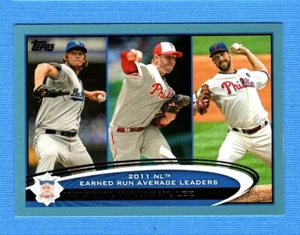 2012 Topps Wal-Mart Blue Border #297 Clayton Kershaw/Roy Halladay/Cliff Lee LL - Imagen 1 de 1