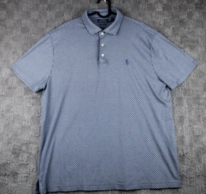 Polo Ralph Lauren Men's XL Polo Shirt Custom Slim Fit Blue Pony Geometric Dot - Picture 1 of 12
