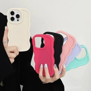 Fashion Wavy Pattern Case For iPhone 15 14 13 12 11 Pro Max X Xs XR Max 7 8 Plus - Afbeelding 1 van 13