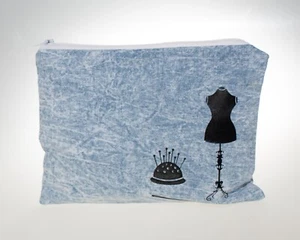 Zipper Storage Makeup Bag, Sewing Lovers Bag, Cotton Cosmetic Bag - Picture 1 of 5