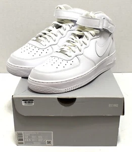 Nike Air Force 1 Mid 07 Triple White Men Classic Casual Sneaker CW2289-111 sz 12 - Picture 1 of 8