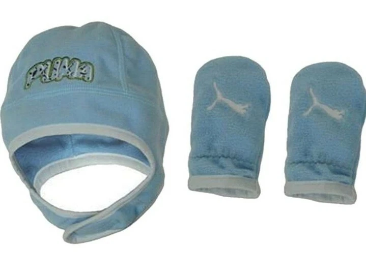 Puma Mini Cats Polar Set Brandie Bebé ( Gorra + Guantes ),841713-01,Azul,Neu,S - Imagen 1 de 1