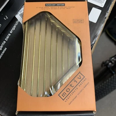 Motiv 553pvd Hotelier 6" Wall Mounted Brass Corner Shower Basket New wi Hardware - Image 1 of 3