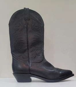 Boulet NEW Mens 11.5 D Black Cow hide Leather Cowboy Boots made in Canada - Picture 1 of 10