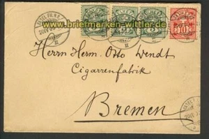 Schweiz Auslands-Brief Mi # 53 (3) + 54 1900 (21648) - Bild 1 von 1
