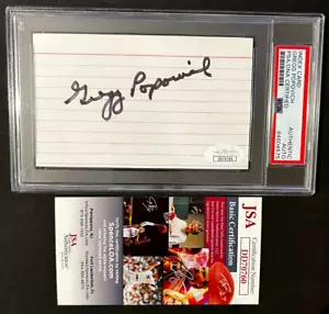 GREGG POPOVICH SIGNIERTE HANDSIGNIERTE INDEXKARTE SAN ANTONIO SPURS DUNCAN PSA & JSA - Bild 1 von 3