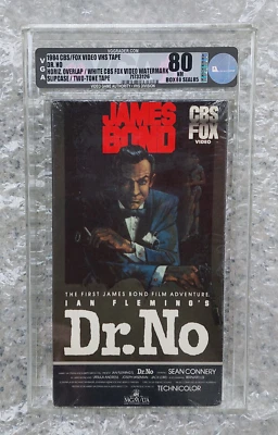 James Bond Dr No VHS tape VGA 80 CBS Fox Video 1984 CGA Kasette two tone pop2 - Bild 1 von 4