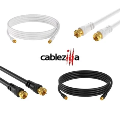RG6 Coaxial Cable Dual Shielded Extension Coax Digital Satellite TV Antenna Wire - Image 1 of 4