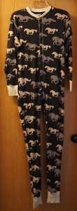 LAZY ONE XS FLAP JACK LONG JOHNS WITH A TRAP DOOR! Mane Attraction  HORSES  NEW - Picture 1 of 8