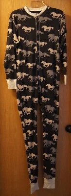 LAZY ONE XS FLAP JACK LONG JOHNS WITH A TRAP DOOR! Mane Attraction  HORSES  NEW - Image 1 of 4