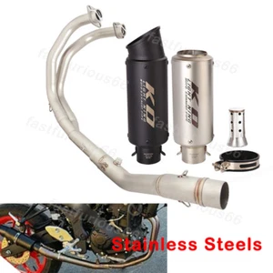 51mm For Yamaha YZF R25 R3 MT-03 MT25 Exhaust System Mufflers Header Link Pipe - Picture 1 of 14