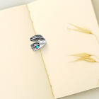Women Men Feather Turquoise Thumb Ring Fashion Jewelry Adjustable Opening