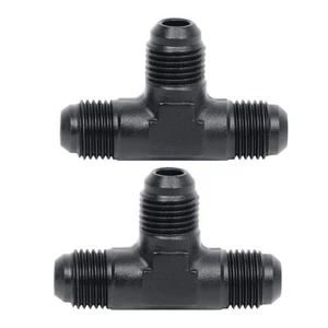 6AN 3-Way Tee T-Piece Fitting Adapter AN6 Male to 2 X 6AN Male Flare Union 2Pcs - Picture 1 of 15