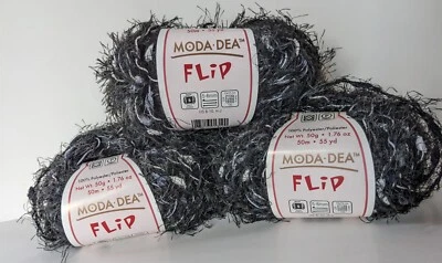 Moda-Dea Flip Eyelash w/ Inclusions Yarn Lot of 3 - Shadows - New - Image 1 of 4