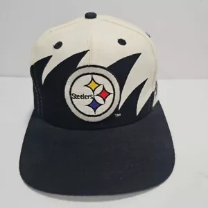 Cappello snapback vintage anni 90 logo Pittsburgh Steelers atletico denti di squalo NFL - Foto 1 di 18