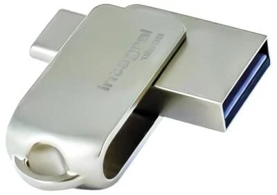 Clé USB 3.0 Et USB-C Dual 360-C, 128 Go - INFD128GB360CDL3.0 - Photo 1/4