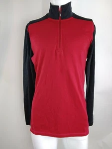 SmartWool Men Classic Thermal Merino Baselayer Zip Top Red Medium 16355-J34 - Picture 1 of 9