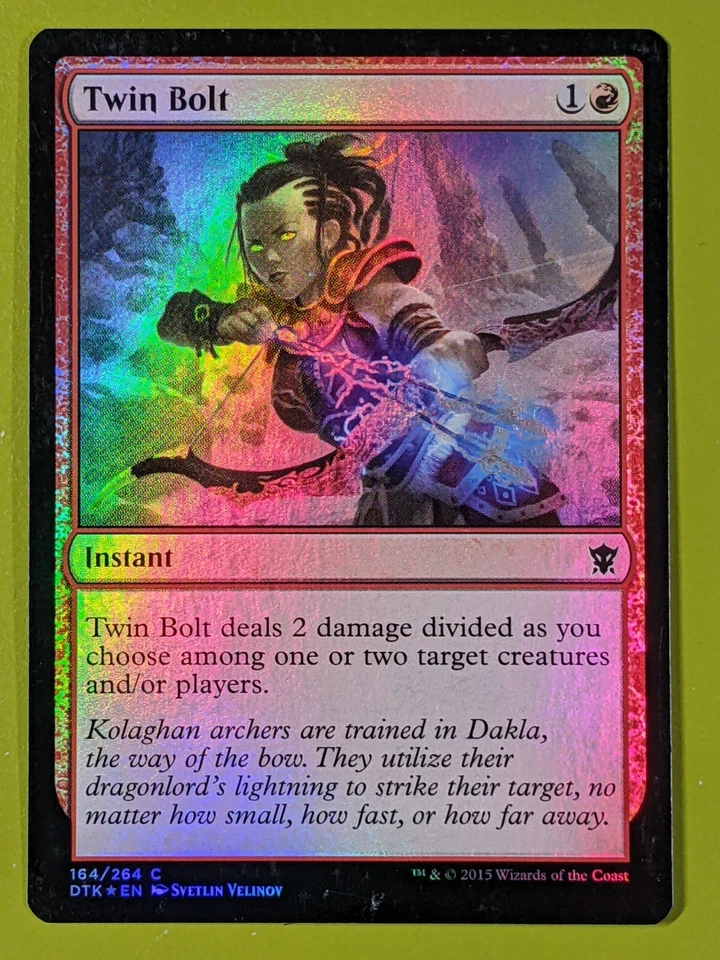 FOIL Twin Bolt x1 Dragons of Tarkir 1x Magic the Gathering MTG - Image 1 of 1