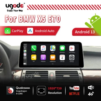 Android Screen Display CarPlay GPS Navigation Car Multimedia for BMW X5 E70 - Image 1 of 4