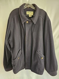Cappotto uomo Eddie Bauer misto lana blu taglia media - Foto 1 di 13