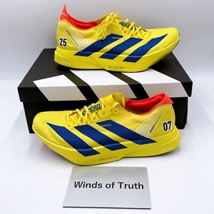 JR6373 adidas Adizero Adios Pro 4 Pure Sulfur Lucid Blue Red Men's US 12 - 13 - Picture 1 of 21