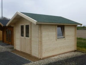 Gartenhaus 3,50 x 3,50m 44mm mit Fussboden und Doppel-, Isolierverglasung VIOLA - Bild 1 von 11