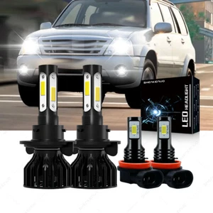 For Suzuki XL-7 2007-2009 XL7 Combo LED Headlight + Fog Lights 4x 6000K Bulbs - Picture 1 of 12