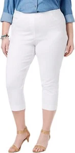 Style & Co Womens Mid Rise Comfort Waist Capri Pants, White, Plus Size 24W - Picture 1 of 2