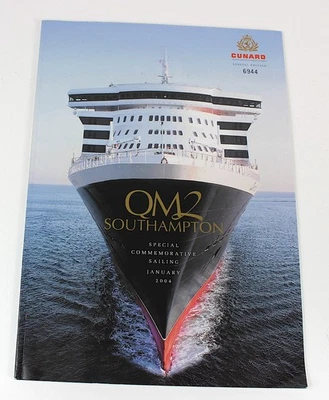 QM2 Queen Mary 2 Southampton Cruise Cunard Shipping Commemorative Sailing 2004 - Image 1 of 4