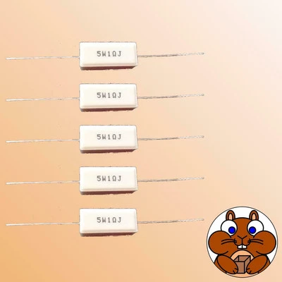 1/4/8x SR PASSIVES: Keramik Leistungs Widerstand 0,1 - 680k Ohm 5W Zement 5% THT - Bild 1 von 3